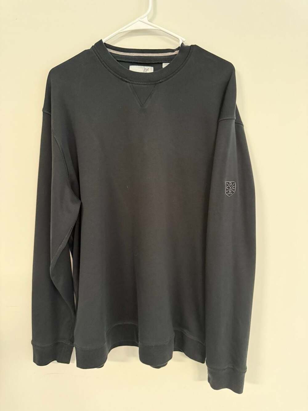 Ashworth Denver Country Club Logo Crewneck Sweatshirt Pullover Black Size XL